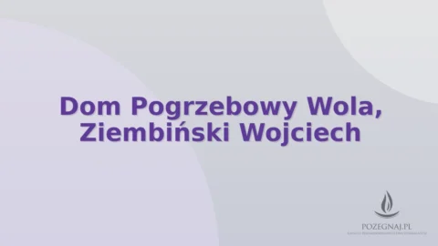 Dom Pogrzebowy Wola, Ziembiński Wojciech