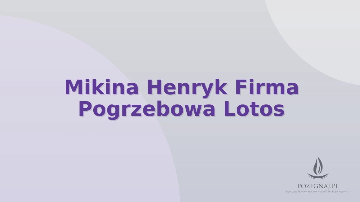Mikina Henryk Firma Pogrzebowa Lotos