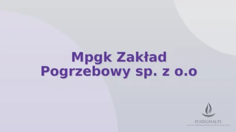Mpgk Zakład Pogrzebowy sp. z o.o