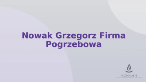 Nowak Grzegorz Firma Pogrzebowa