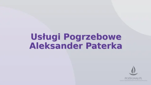 Usługi Pogrzebowe Aleksander Paterka