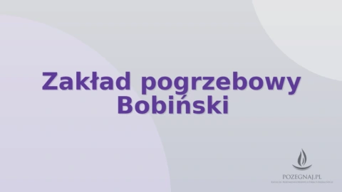 Zakład pogrzebowy Bobiński