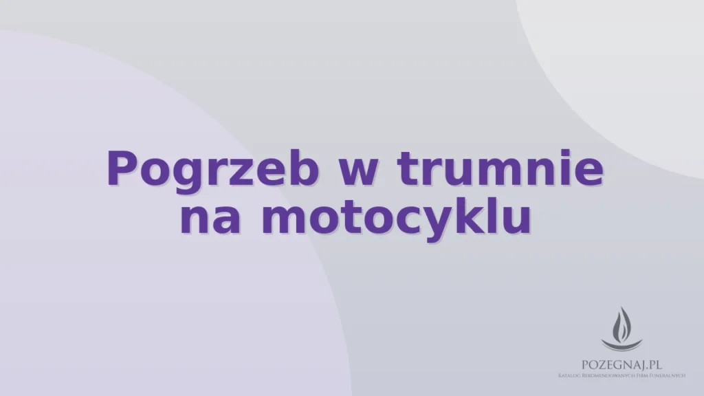 Pogrzeb w trumnie na motocyklu